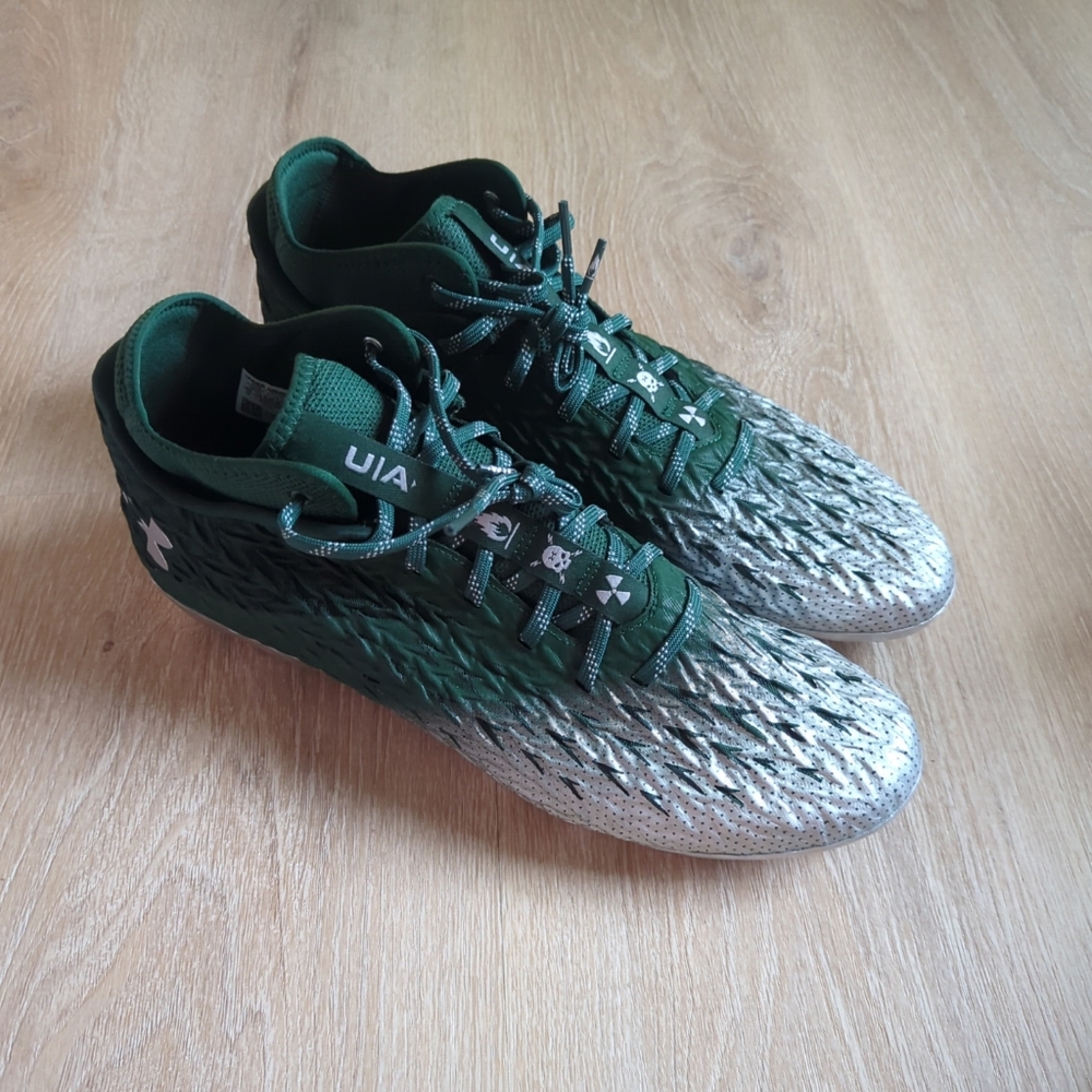 Under Armour UA Spotlight 4 MC Men Size 14 Football Cleats Kelly Green